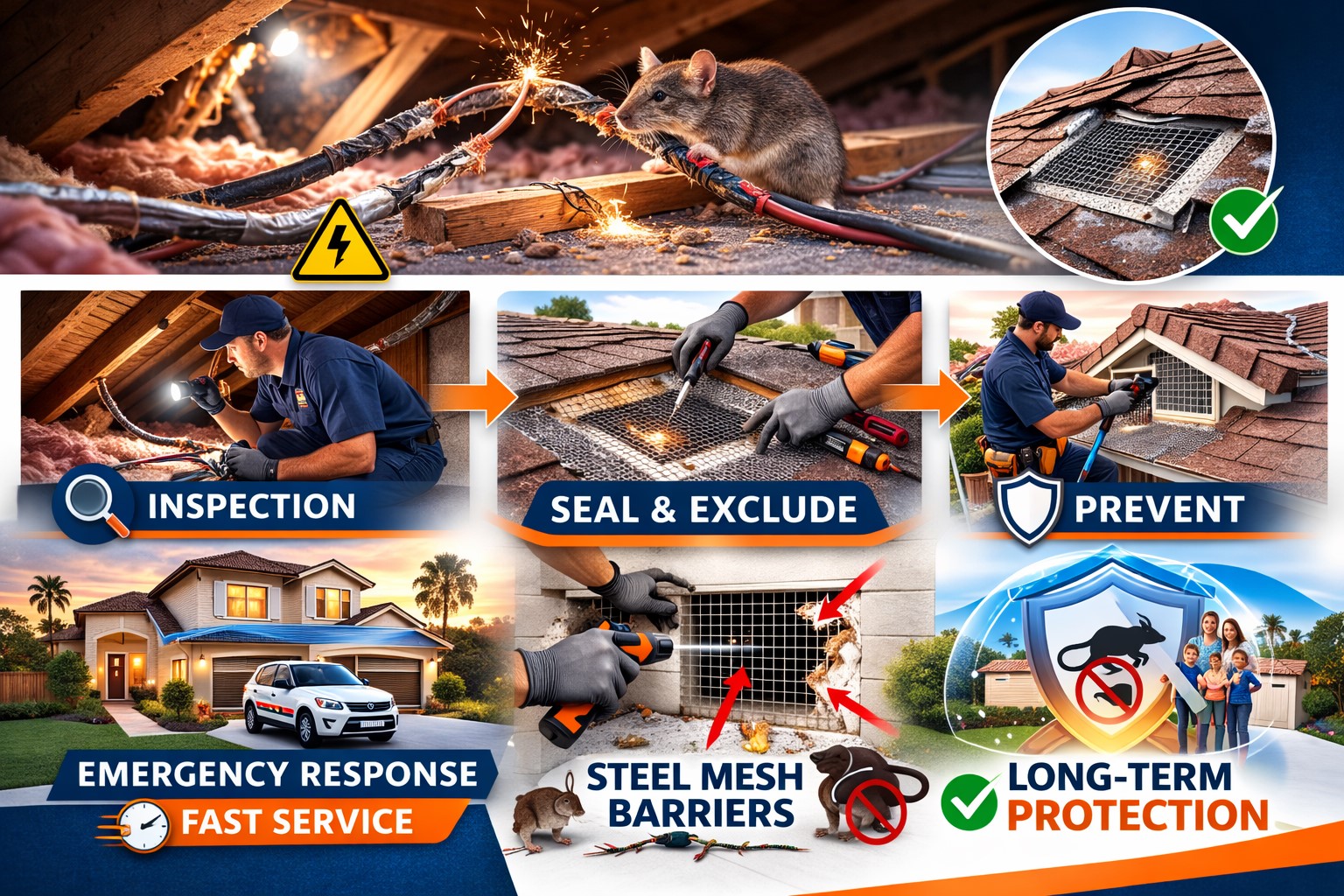 Rodent Electrical Fire Rats Chewing Electrical Wiring , Hidden Fire Risk | Emergency Rodent ...