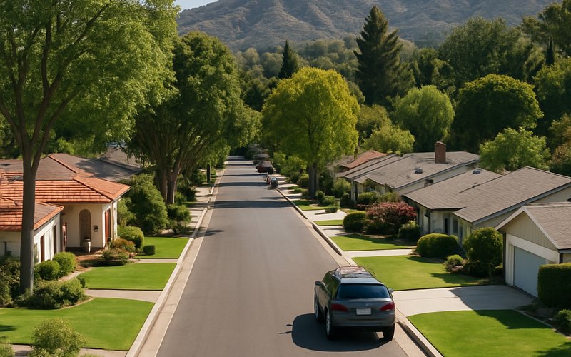 Residential neighborhood in Tarzana near the hills where rodent exterminator costs vary by proximity to canyon areas
